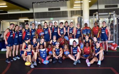 Lajamanu girls meet the AFL Women’s Adelaide team