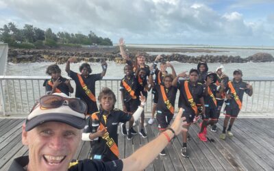 Yr 6 kids from Kalkaringi School to Michael Long Learning and Leadership Centre